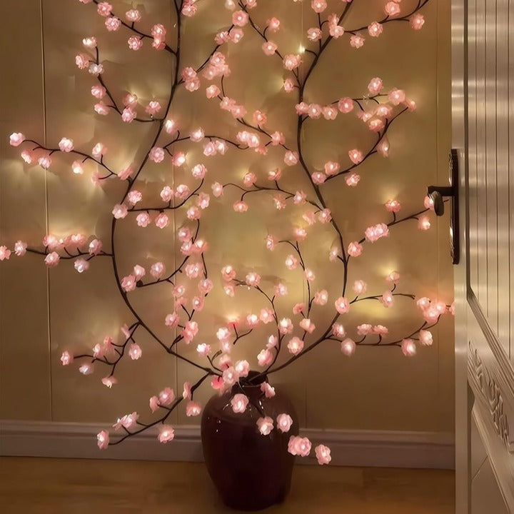 Cherry Blossom LED Wall Tree Light (Remote + Adapter) – Aesthetic Room Decor