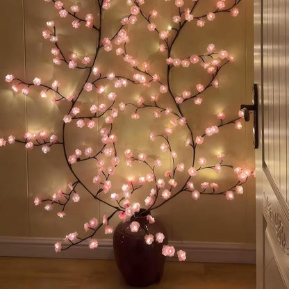 Cherry Blossom LED Wall Tree Light (Remote + Adapter) – Aesthetic Room Decor